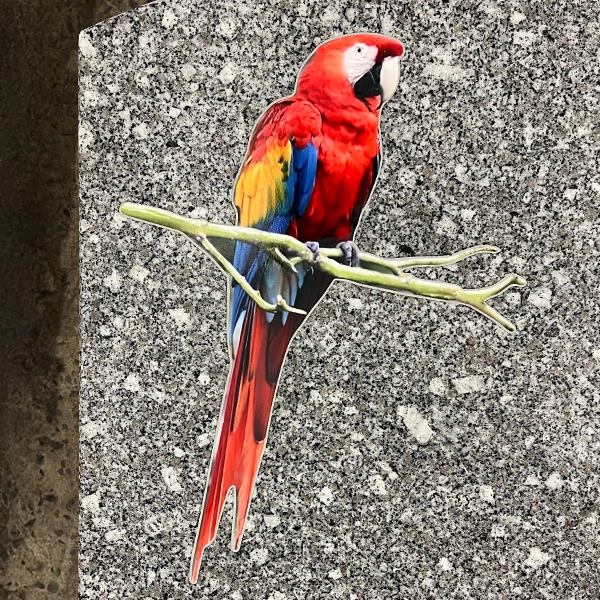 Photo incrustée à fleur de granit sur monument funéraire, travail fait main et sur mesure