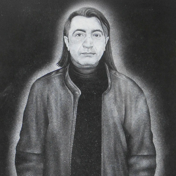 Lithogravure blanche ou en couleur sur monument funéraire, portrait fait main avec finesse